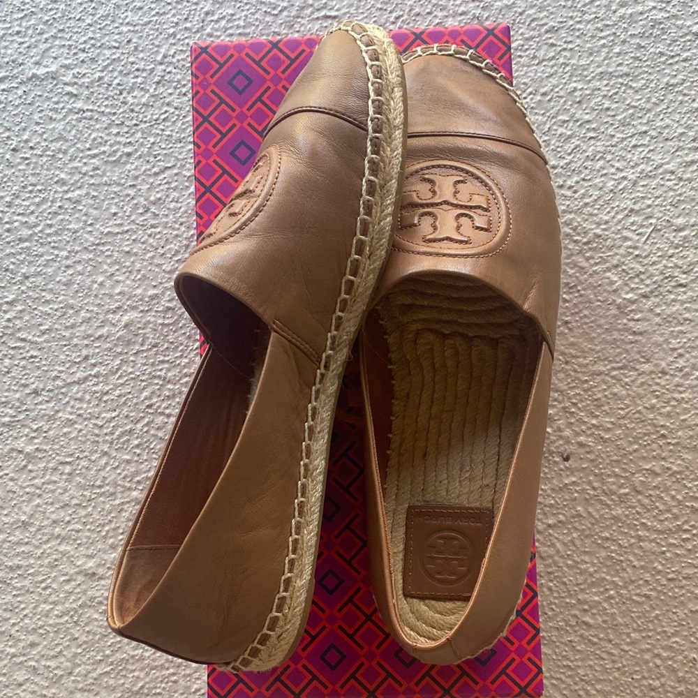 Tory Burch Brown Leather Espadrilles - Picture 2 of 4